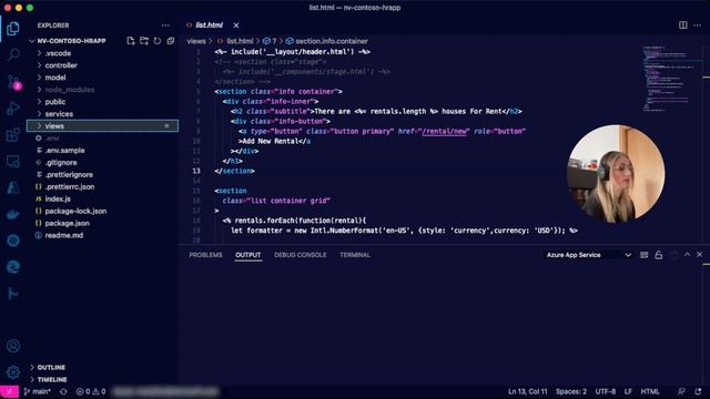 Introduction and Deploying a Node web app from VSCode to App Service смотреть онлайн