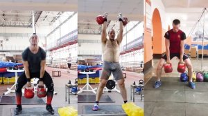 Рывок двух гирь 32 кг Иван Денисов, Дмитрий Турищев, Семён Селиверстов