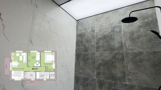 Продуманная планировка небольшого дома. 60 квадратных метров