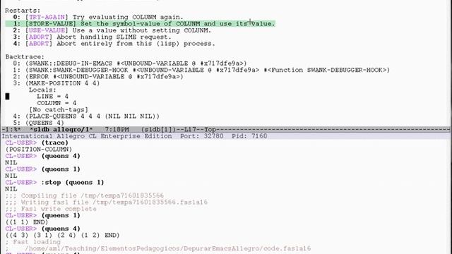 Common Lisp debugging with Slime смотреть онлайн