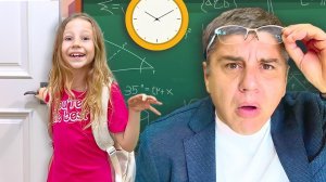 Настя и папа рассказывают об ответственности и как не опоздать в школу.