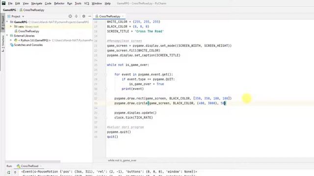 Membuat Game dengan Python - Display Shape and Image смотреть онлайн