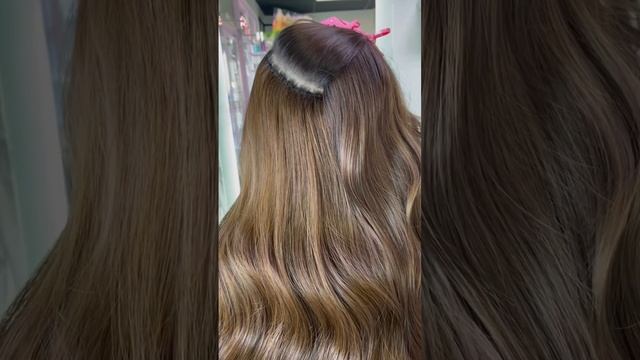 ‼️22” volume weft hair extensions in chocolate brown‼️??? #weftextensions #salon #brunette