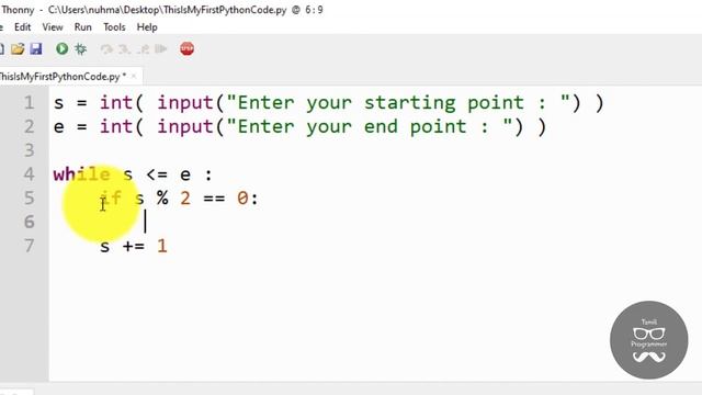 Even Number Finder in python | Python Exercises | Tutorial in Tamil | Tamil Programmer смотреть онлайн