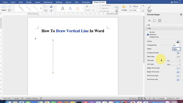 How To Draw Vertical Line In Word (MS Word) смотреть онлайн