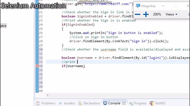 WiSdOm - Selenium Script for 'Web Element validation and handle Alert Windows' смотреть онлайн