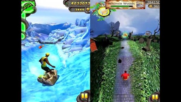 Temple Run 2 Frozen Shadows VS Super Legend Run 3D Android iPad iOS Gameplay HD