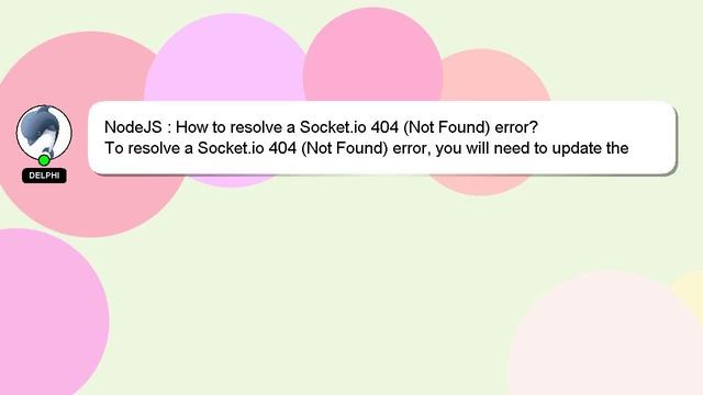 NodeJS : How to resolve a Socket.io 404 (Not Found) error? смотреть онлайн