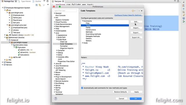 [Eclipse IDE] Adding Author information to new Java file смотреть онлайн