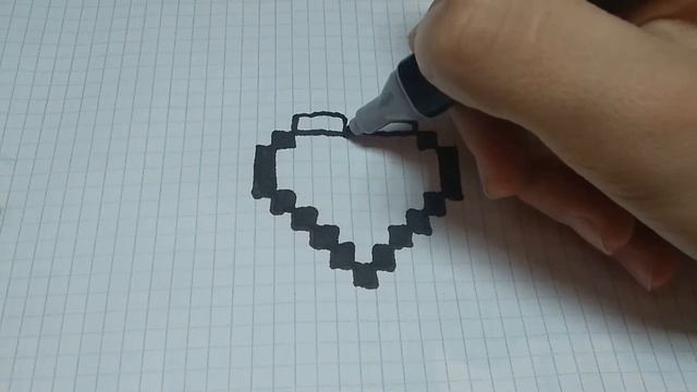 Как нарисовать Сердечко по клеточкам? | Рисуем сердце по клеточкам - Сердечко по клеткам #рисование смотреть онлайн