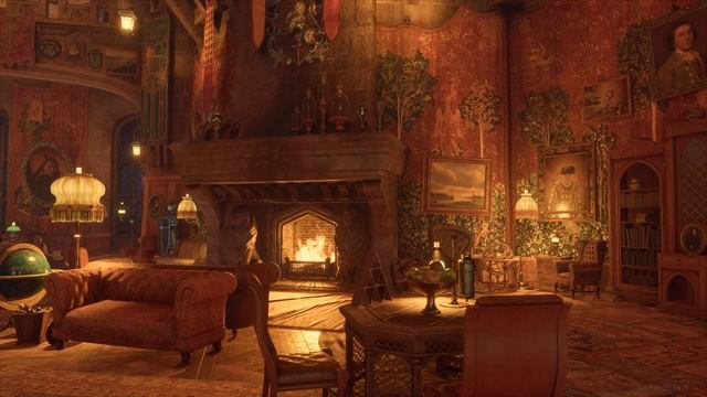 Gryffindor Common Room | 4K | ? Fireplace Ambience смотреть онлайн