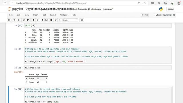 Day 3: Filtering and selecting data (using loc and iloc) смотреть онлайн