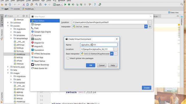 Создадим виртуальное окружение в PyCharm.
