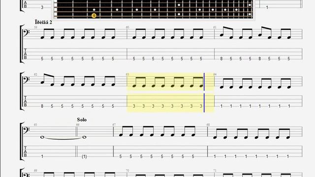 Bi 2 Serdse BASS GUITAR TABLATURE смотреть онлайн