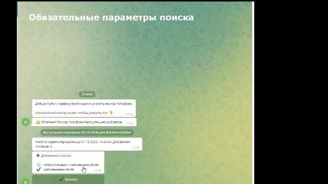 Телеграм бот(поиск недвижимости) с встроенной оплатой смотреть онлайн