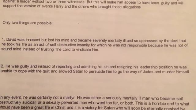 pastor Davy Jones light and life mission Jacob prasch reply to davys suicide