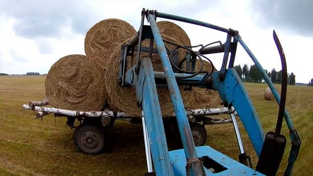 Сенокос 2019   Погрузка рулонов