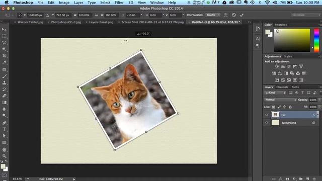 Rotate a Layer in Photoshop смотреть онлайн