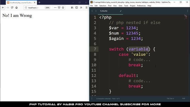 Nested IF Else and Switch Statement - PHP Tutorial Bangla [Part 11] смотреть онлайн