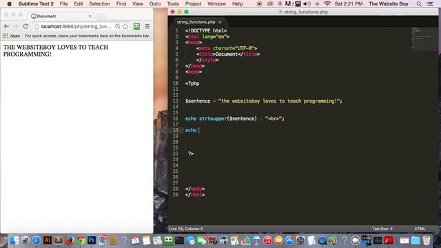 PHP Tutorial For Beginners #11  Using String FUNCTIONS