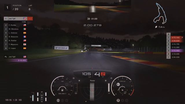 Gran Turismo 7 weather radar disappears mid storm at Spa смотреть онлайн