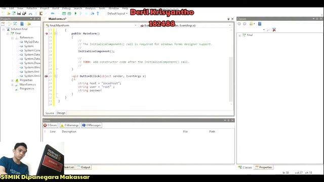 Cara KONEKSI DATABASE MySql dengan C# (C Sharpdevelop) смотреть онлайн