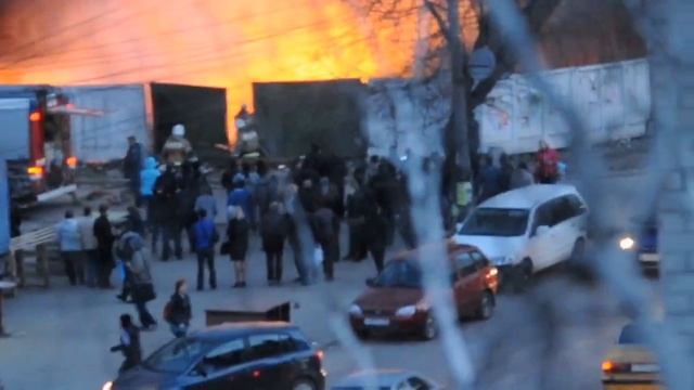 Пожар у Пивзавода в Воронеже смотреть онлайн