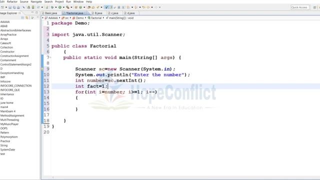 Java program to calculate factorial of any number ??? | Factorial program смотреть онлайн