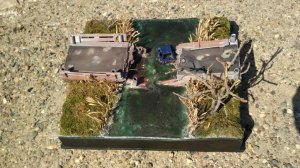 Диорама "РАЗРУШЕННЫЙ МОСТ" своими руками