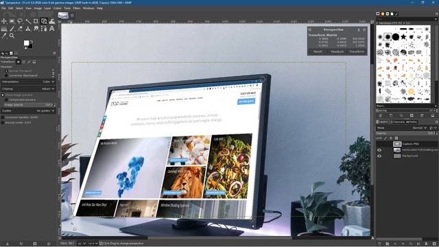 Perspective Tool GIMP 2.10 Tutorial смотреть онлайн