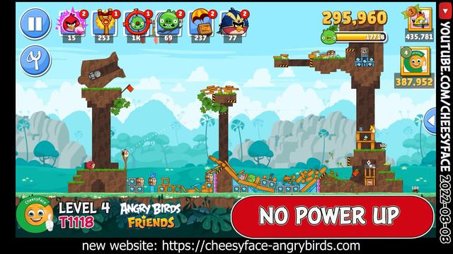 Angry Birds Friends Level 4 Tournament 1118 No Power UP Walkthrough 2022 08 08 смотреть онлайн