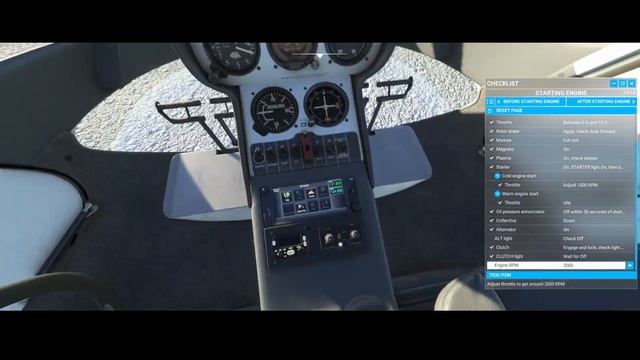 Flight Simulator 2020 - How To - Guimbal Cabri G2 - Starting The Heli