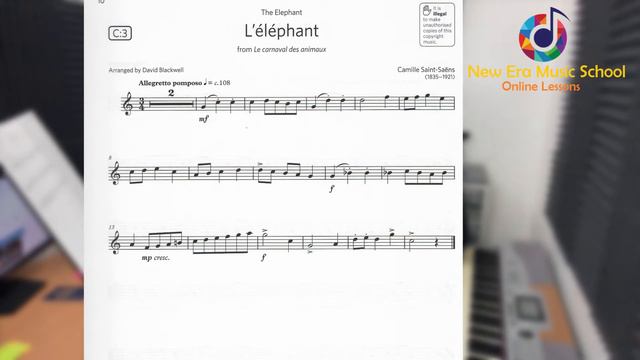 L'elephant / The Elephant - Camille Saint-Saens ABRSM Grade1 Saxophone 2022 C3 смотреть онлайн