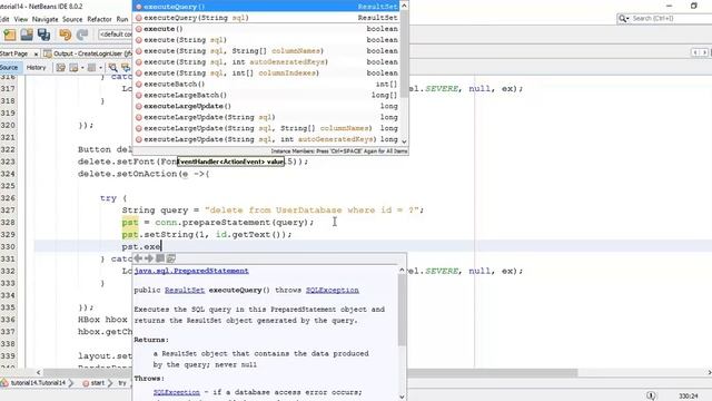 JavaFX 8 Tutorial 28 - Delete User From Database смотреть онлайн