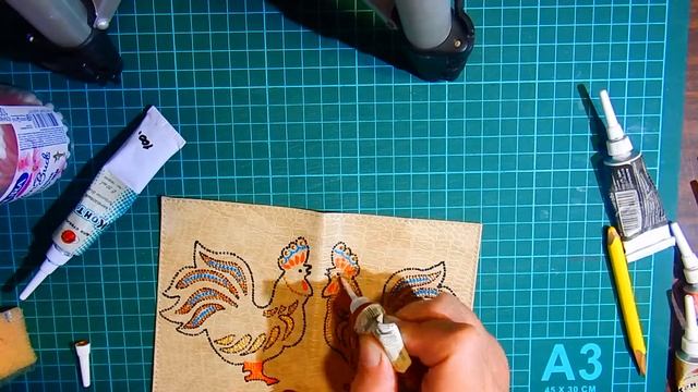 Мастер класс. Точечная роспись. Обложка на паспорт. смотреть онлайн