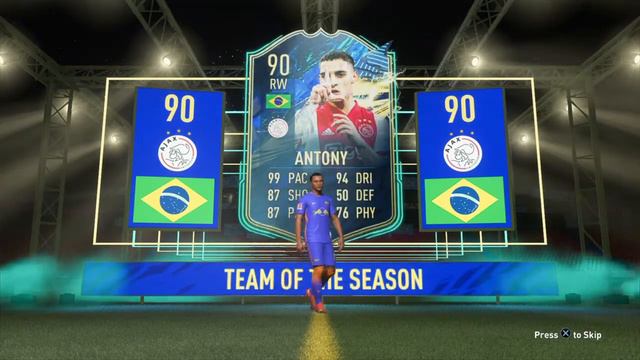FIFA 21 - Player Walkout - TOTS Antony 90 смотреть онлайн