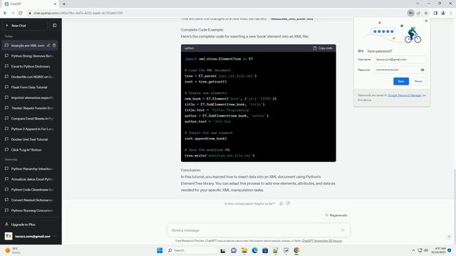 Inserting into an XML using python смотреть онлайн