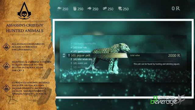 Assassin's Creed 4 Black Flag | Animals - Hunting & Skinning смотреть онлайн
