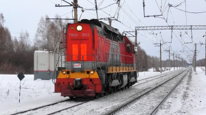 ТЭМ14-0092 следует резервом через о.п. 195 км