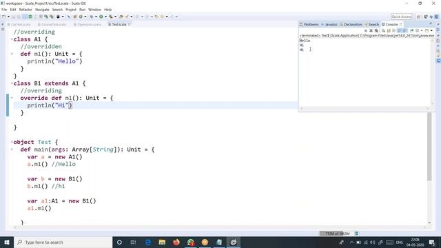 Scala For Apache Spark|Session36|Scala Polymorphism|Method Overriding|Manohar Papasani смотреть онлайн