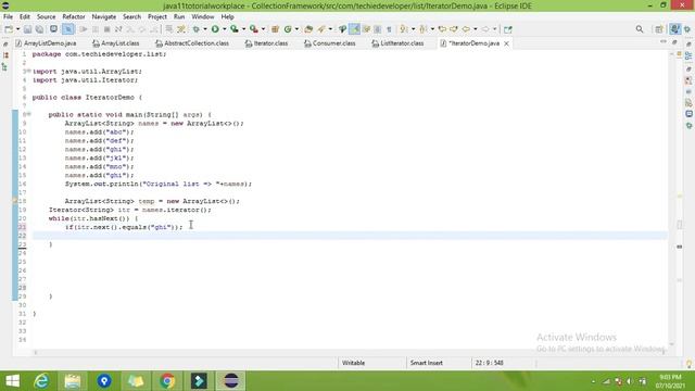 12. Iterator in collection framework /forEachRemaining method in iterator java/ смотреть онлайн