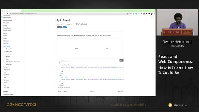 Connect.Tech 2022 - Dwane Hemmings React Web Components How It Is and How It Could Be смотреть онлайн