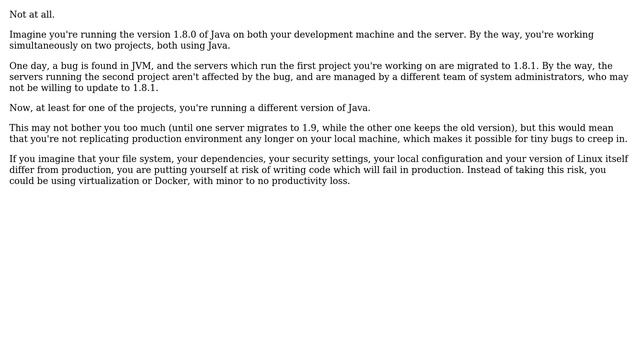 Are the development benefits of using Docker negated when using Java compared to other languages... смотреть онлайн