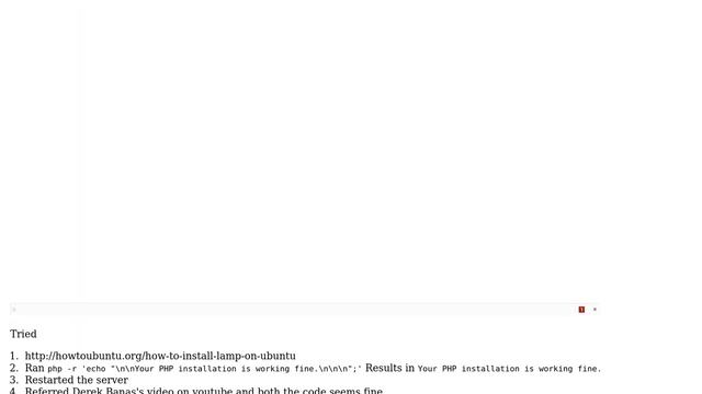 Ubuntu: PHP in html prints code instead of executing смотреть онлайн