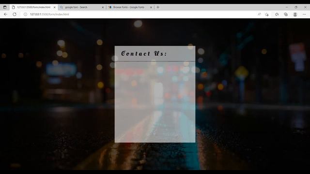 Making a Contact form using HTML and CSS смотреть онлайн