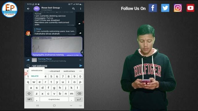 ? Ep 3 || How To Set Welcome Message In Telegram Group || Rose Bot Me Welcome Message kese Set Kare смотреть онлайн
