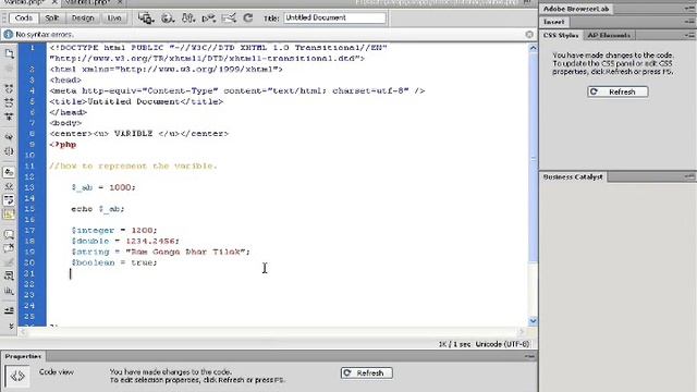 PHP 5 IN HINDI PART3(A): VARIBLE смотреть онлайн