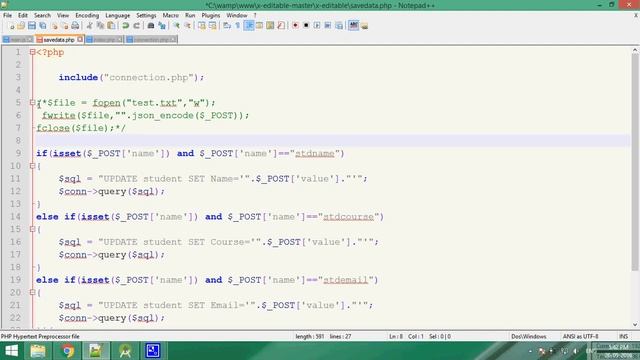Update database data using X-editable смотреть онлайн