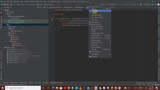 Android Tutorial (Design Profile Screen Kotlin) смотреть онлайн