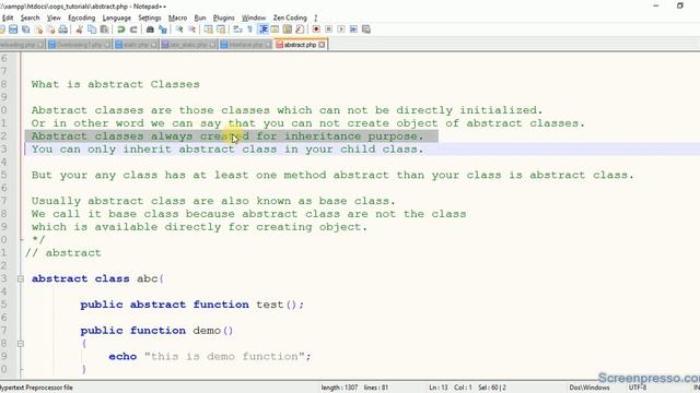 abstract class in oops concept in php hindi part 10 mp4 смотреть онлайн